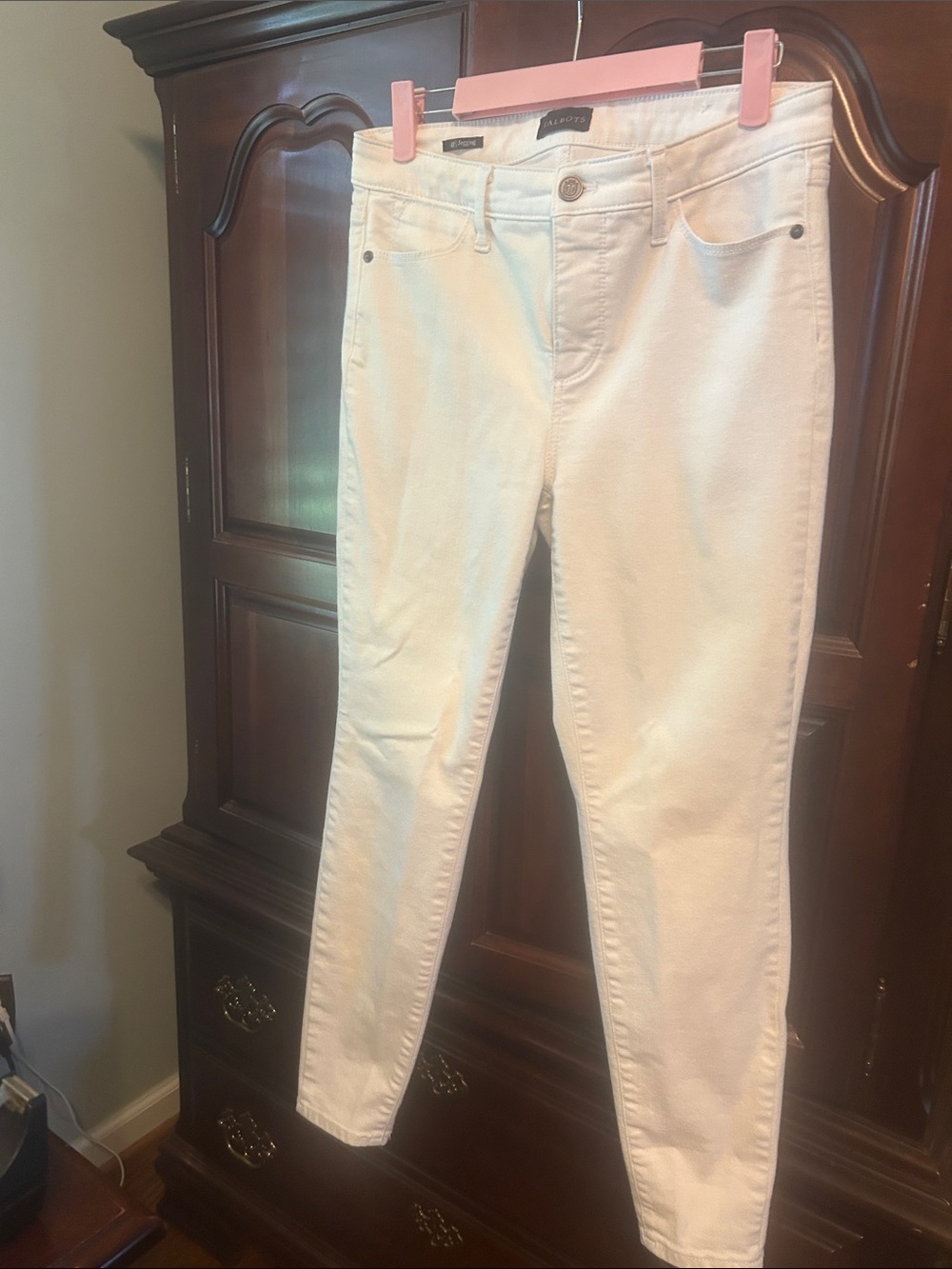 Talbots White Skinny Jeans — Classic Slim Fit